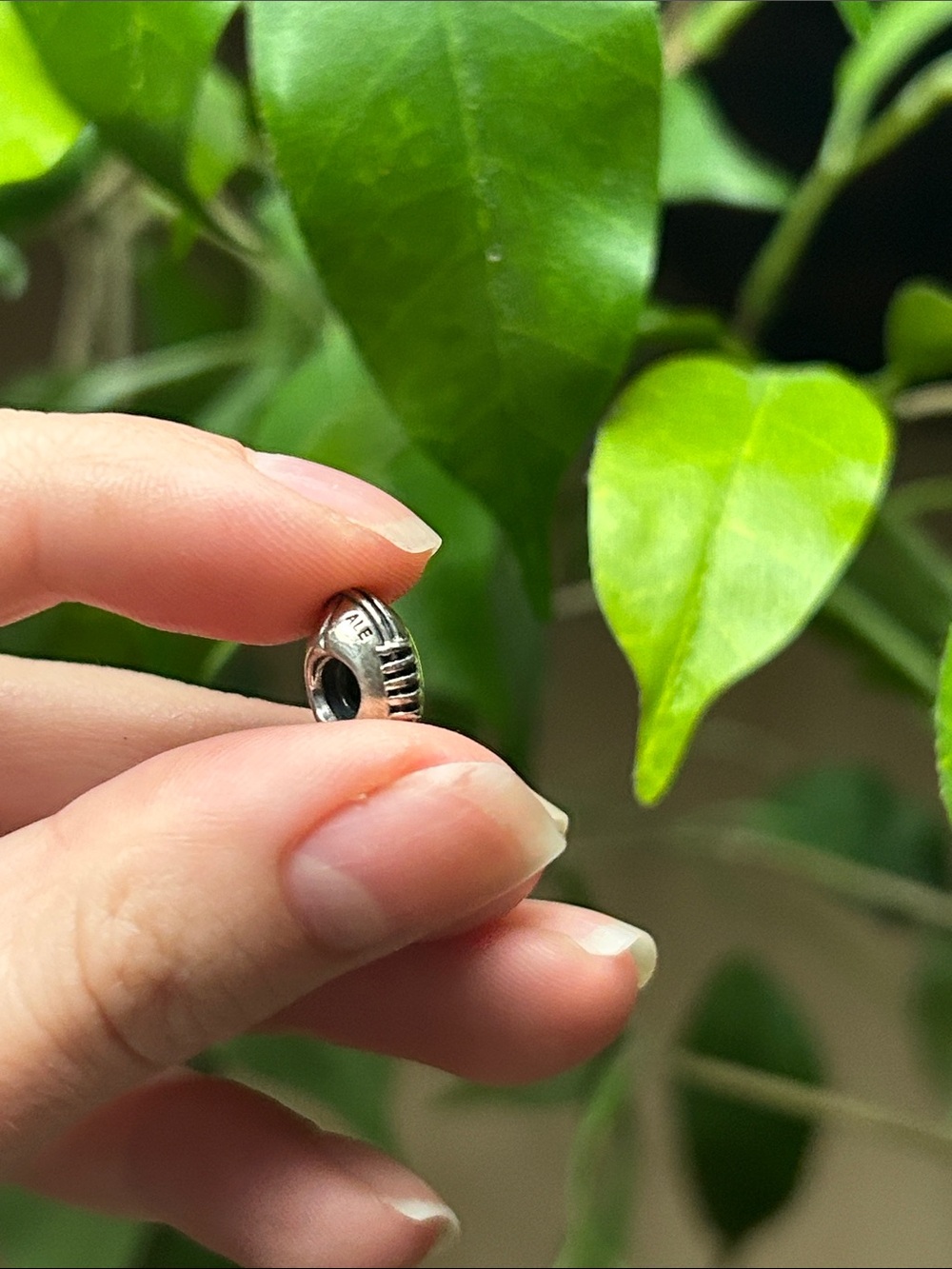 Pandora sterling silver football charm